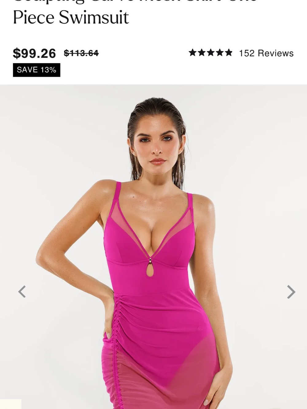 Fuchsia shapewear  One-Piece Swimdress - Women Swim - Picture 3 of 5
